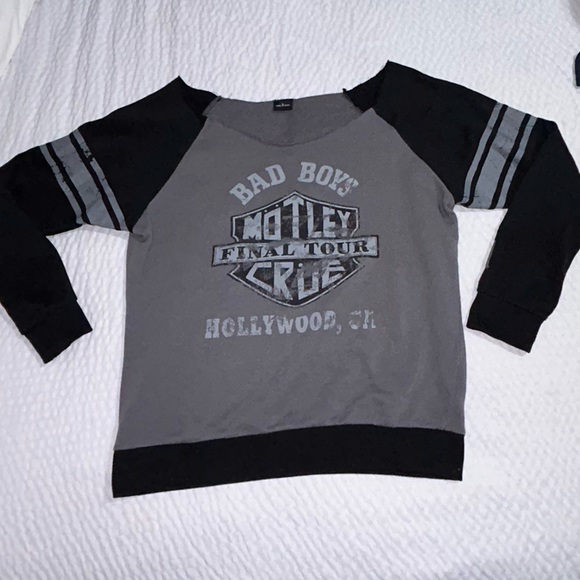 Mötley Crüe final tour Hollywood California distressed pull over sweater  Large - Picture 1 of 7